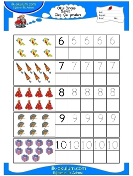 Çocuklar İçin Çizgi Çalışma Sayfaları 